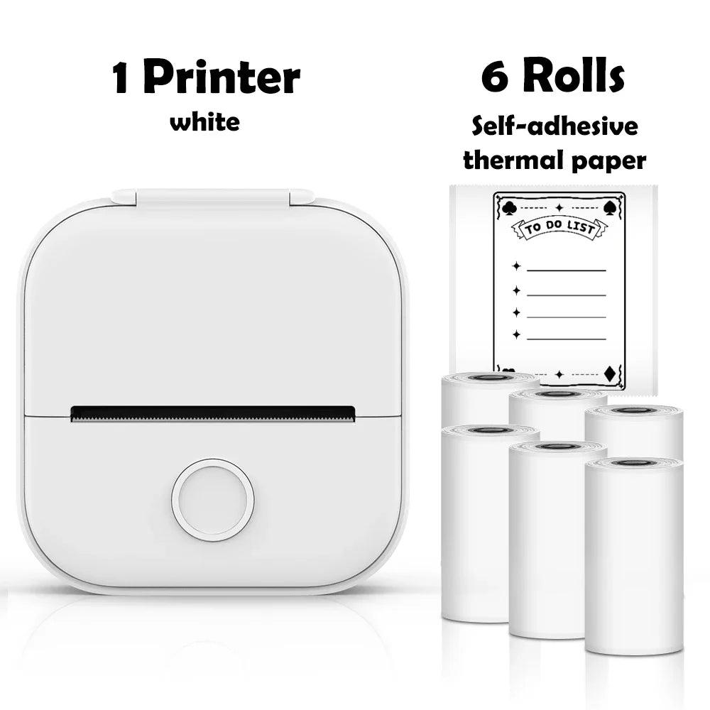 T02 Mini Wireless Pocket Printer – Inkless Sticker & Label Printer