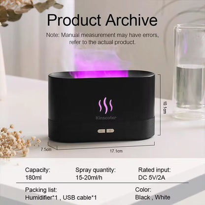 "FlameGlow" Aroma Diffuser & LED Lamp