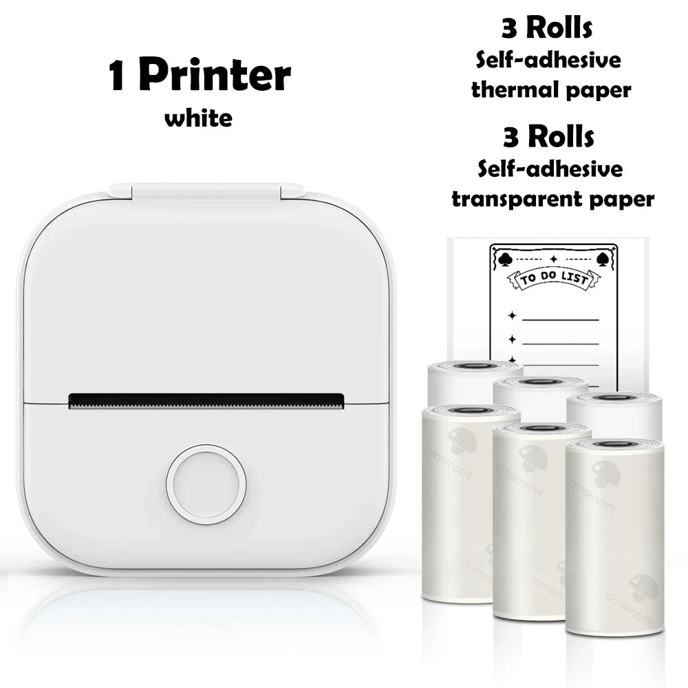 T02 Mini Wireless Pocket Printer – Inkless Sticker & Label Printer