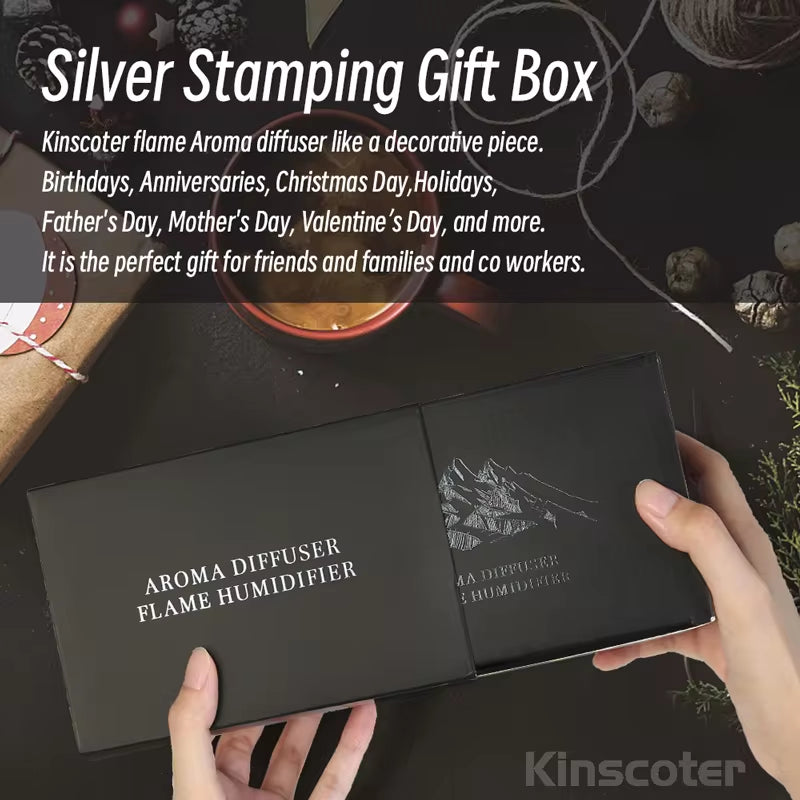"FlameGlow" Aroma Diffuser & LED Lamp