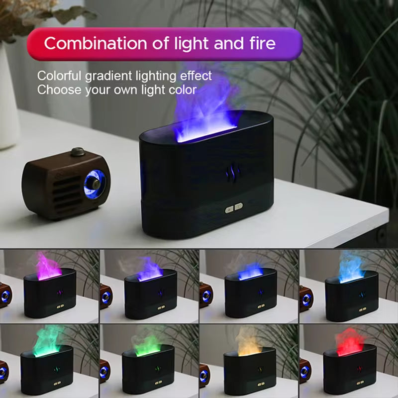 "FlameGlow" Aroma Diffuser & LED Lamp