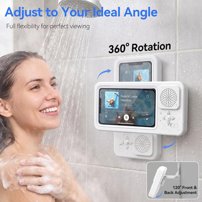 Waterproof Wireless Bluetooth Speaker with Shower Phone Holder