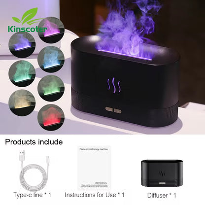 "FlameGlow" Aroma Diffuser & LED Lamp