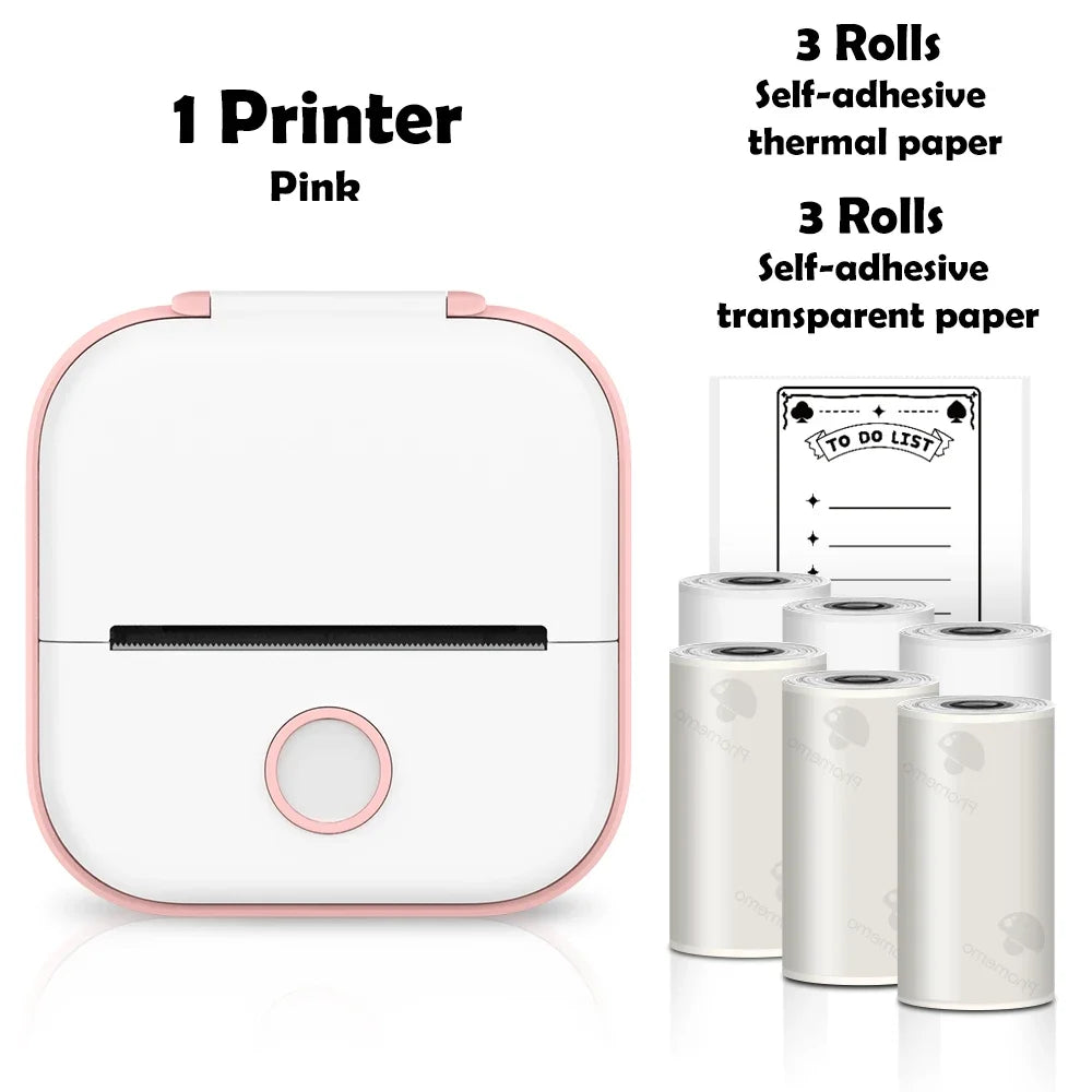 T02 Mini Wireless Pocket Printer – Inkless Sticker & Label Printer