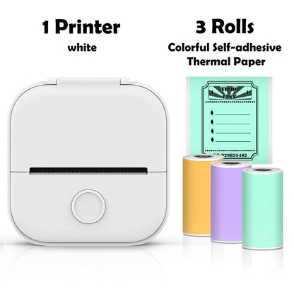 T02 Mini Wireless Pocket Printer – Inkless Sticker & Label Printer