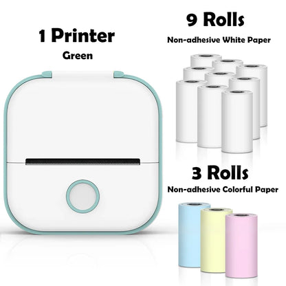 T02 Mini Wireless Pocket Printer – Inkless Sticker & Label Printer