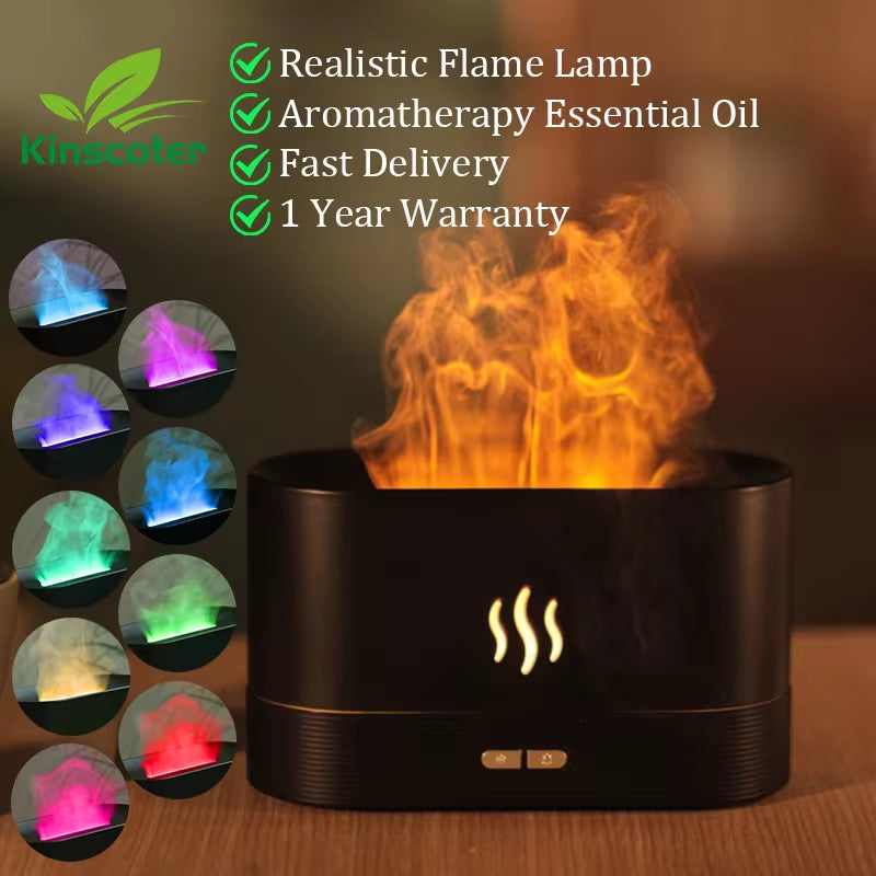 "FlameGlow" Aroma Diffuser & LED Lamp
