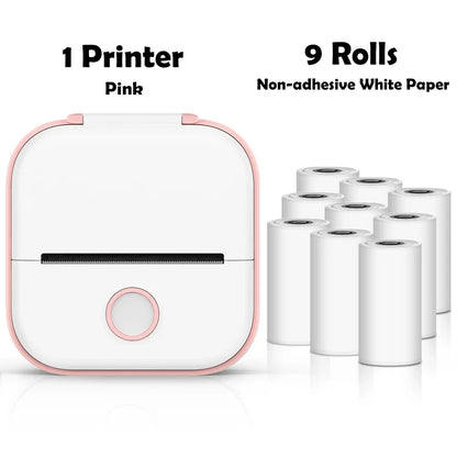 T02 Mini Wireless Pocket Printer – Inkless Sticker & Label Printer