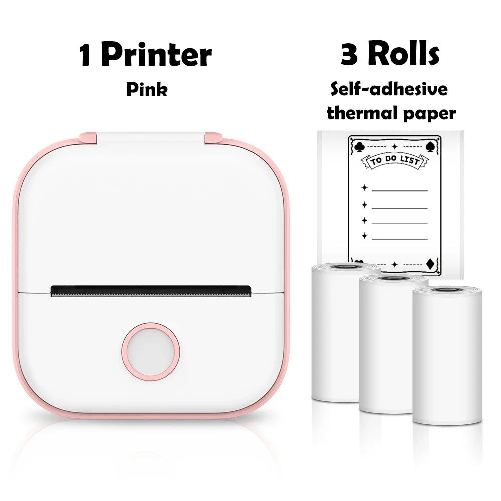 T02 Mini Wireless Pocket Printer – Inkless Sticker & Label Printer