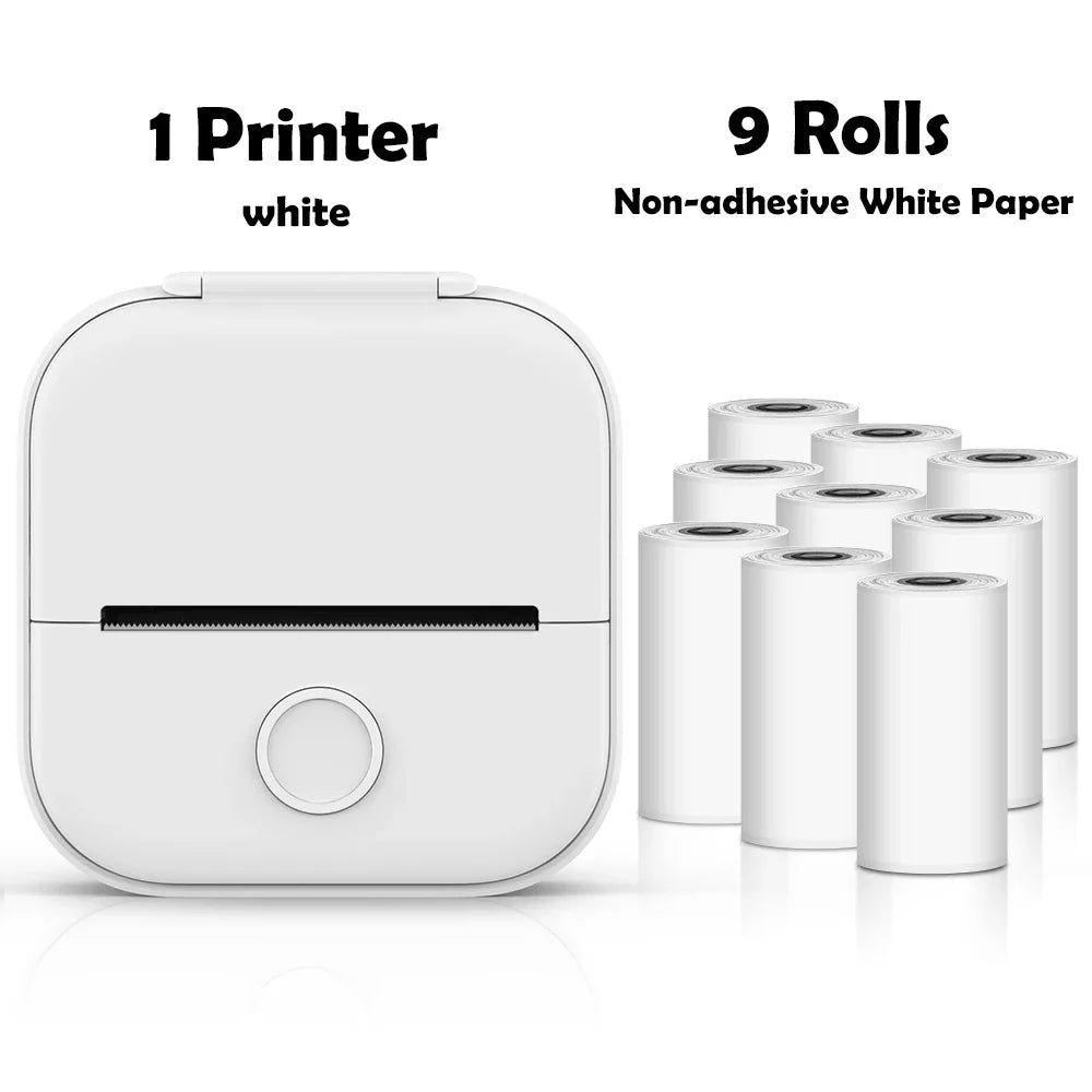 T02 Mini Wireless Pocket Printer – Inkless Sticker & Label Printer