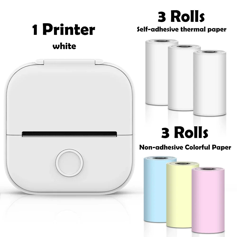 T02 Mini Wireless Pocket Printer – Inkless Sticker & Label Printer