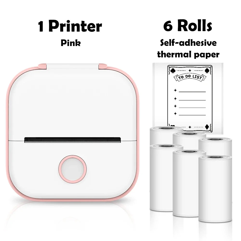 T02 Mini Wireless Pocket Printer – Inkless Sticker & Label Printer