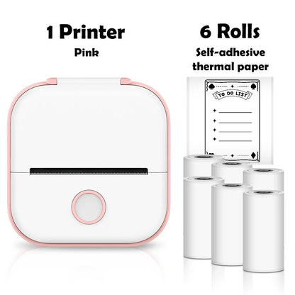 T02 Mini Wireless Pocket Printer – Inkless Sticker & Label Printer