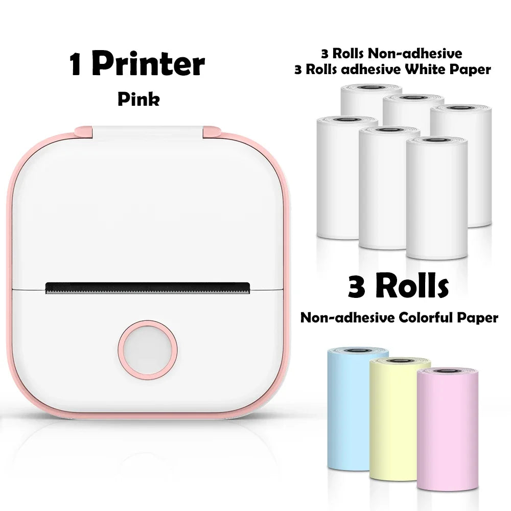 T02 Mini Wireless Pocket Printer – Inkless Sticker & Label Printer