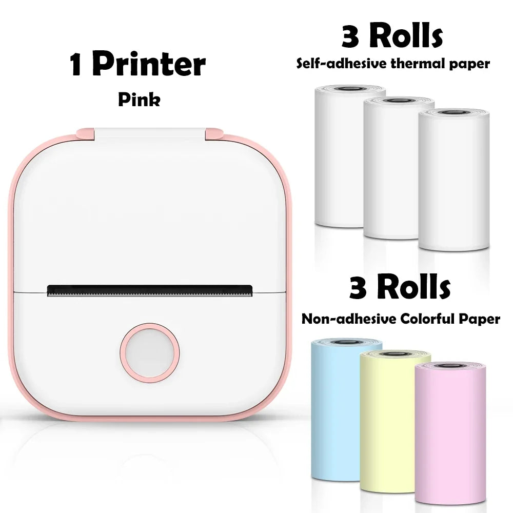 T02 Mini Wireless Pocket Printer – Inkless Sticker & Label Printer