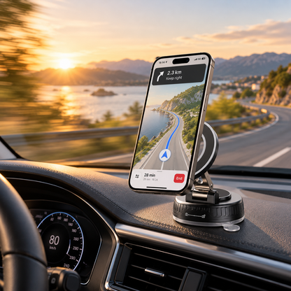 360° Magnetic Car Phone Holder – MagSafe Compatible