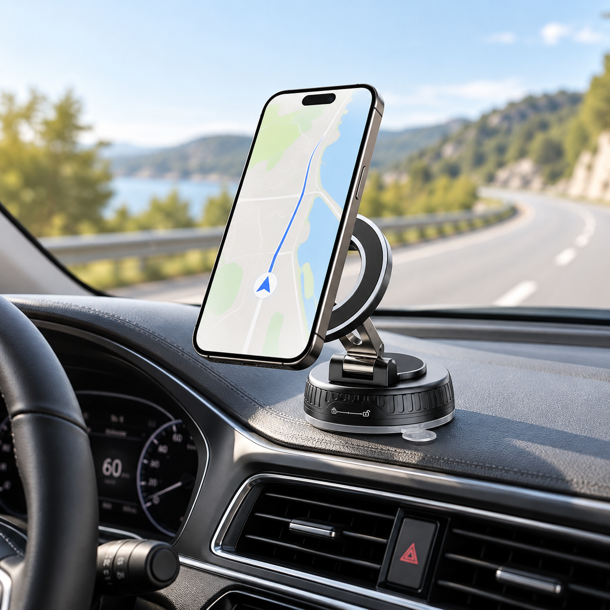 360° Magnetic Car Phone Holder – MagSafe Compatible