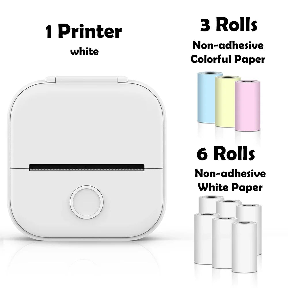 T02 Mini Wireless Pocket Printer – Inkless Sticker & Label Printer