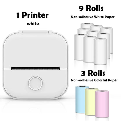 T02 Mini Wireless Pocket Printer – Inkless Sticker & Label Printer
