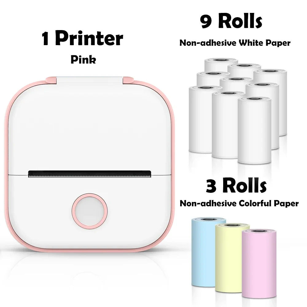 T02 Mini Wireless Pocket Printer – Inkless Sticker & Label Printer