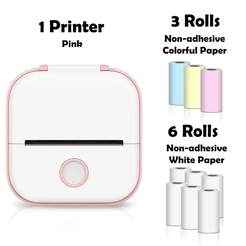 T02 Mini Wireless Pocket Printer – Inkless Sticker & Label Printer