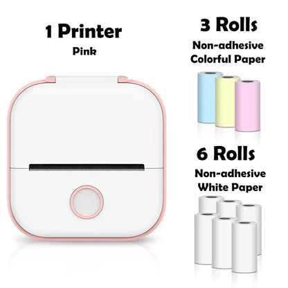 T02 Mini Wireless Pocket Printer – Inkless Sticker & Label Printer