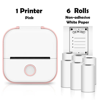 T02 Mini Wireless Pocket Printer – Inkless Sticker & Label Printer