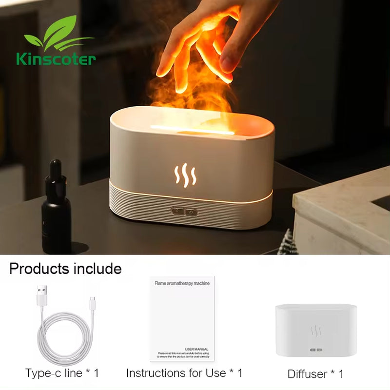 "FlameGlow" Aroma Diffuser & LED Lamp