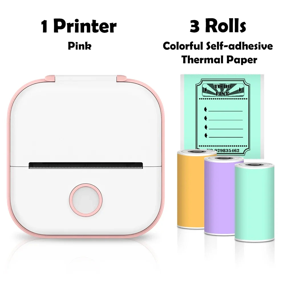 T02 Mini Wireless Pocket Printer – Inkless Sticker & Label Printer